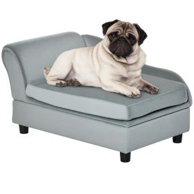 Luxury Small Dog/Cat Bed With Hidden Storage (Color: Pale Gray)