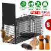 26in Single Door Live Animal Cage Trap For Animals Under 5LBS Easy To Setup Humane Galvanized Iron Trap Cage For Small Cats Rabbits Squirrels Moles Ch