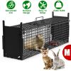 32in 2 Door Live Animal Cage Trap For Animals Under 12LBS Easy To Setup Humane Galvanized Iron Trap Cage For Rabbits Groundhogs Skunk Opossums Nutria