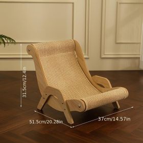 2-in-1 Cat Hammock And Scratching Post Durable Linen Rope Pet Rest Chair For All Seasons (Option: Small Size)