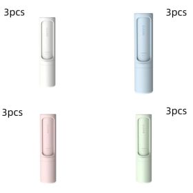 2-1 Reusable Pet Hair Remover Brush Lint Roller Portable Effective Self Cleaning Tool for Cat Dog Fur Hair Dust Removal Brush (Option: Set1)