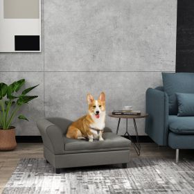 Pet Sofa Dog/Cat Sofa with Storage (Option: Gray-740x485x165 mm)