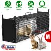 32in 2 Door Live Animal Cage Trap For Animals Under 12LBS Easy To Setup Humane Galvanized Iron Trap Cage For Rabbits Groundhogs Skunk Opossums Nutria