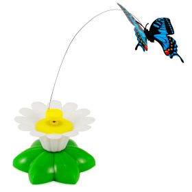 Cat Track Tower Toys 4-Layer Ball Track Interactive Cat Toys Electric Rotate Butterfly Birds (Option: CatToyButterfly)