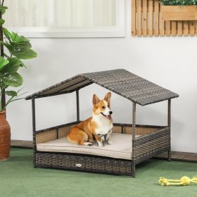 Dog/Cat House Outdoor with Canopy (Option: Khaki-820x200x700 mm)