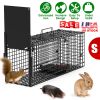 26in Single Door Live Animal Cage Trap For Animals Under 5LBS Easy To Setup Humane Galvanized Iron Trap Cage For Small Cats Rabbits Squirrels Moles Ch