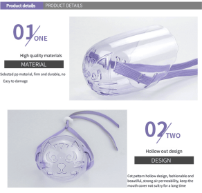 Transparent cat eye mask and anti bite head cover for pets Anti bite headgear (select: Cat headgear-L)