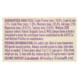 Wellness Pet Products Cat - Can  - Signature Selects - Case Of 12 (Option: Skipjack Tuna And Wild Salmon Entree In Broth, size: 2.8 Oz)