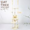 Floor to Ceiling Cat Tower with Adjustable Height(92-101 Inches), 7 Level Cat Climbing Tower with Cozy Hammock