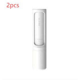 2-1 Reusable Pet Hair Remover Brush Lint Roller Portable Effective Self Cleaning Tool for Cat Dog Fur Hair Dust Removal Brush (Option: White 2pcs)