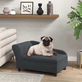 Pet Sofa Bed Couch with Storage (Option: Dark Gray-750x490x165 mm)