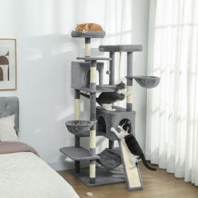 69" Cat Tree (Option: Dark Gray-500x295x630 mm)
