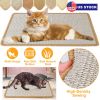 Cat Scratching Mat Natural Sisal Anti-Slip Mat Horizontal Cat Floor Scratching Pad Rug 
Kitten Play Toys Protect Carpets Sofasµrniture