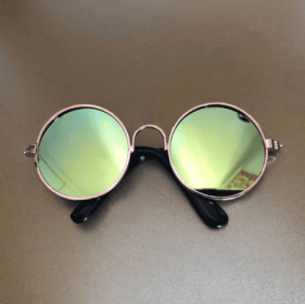 Pet Cat Glasses Cat Sunglasses (Option: Rose gold mercury-M)