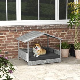 Dog/Cat House Outdoor with Canopy (Option: Gray-830x175x690 mm)