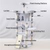 Cat Tree 67 Inch Multi-Level Large Tall Cat Tower with 3 Plush Top Perches,4 Sisal Scratching Post Cat Condo Play House Kitty Activity Center