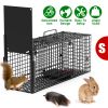 26in Single Door Live Animal Cage Trap For Animals Under 5LBS Easy To Setup Humane Galvanized Iron Trap Cage For Small Cats Rabbits Squirrels Moles Ch