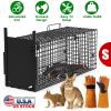 26in Single Door Live Animal Cage Trap For Animals Under 5LBS Easy To Setup Humane Galvanized Iron Trap Cage For Small Cats Rabbits Squirrels Moles Ch