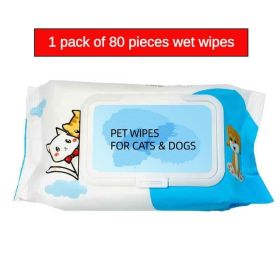 Dog Cat Pet Wet Wipes For Paws And Butt, EarsEyes  Plant-based Pet Wipes, Unscented DogWipes, Cleaning Deodorizing, Paw Wipes ForDogs Cats Pets (Option: 4PCS)