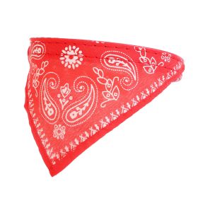 Adjustable Bandana Leather Pet Collar Triangle Scarf (Option: DogBandanaCollarRedSGPCT1298)