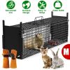 32in 2 Door Live Animal Cage Trap For Animals Under 12LBS Easy To Setup Humane Galvanized Iron Trap Cage For Rabbits Groundhogs Skunk Opossums Nutria