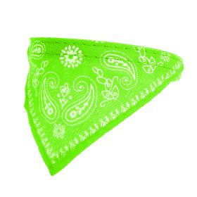 Adjustable Bandana Leather Pet Collar Triangle Scarf (Option: DogBandanaCollarGreenSGPCT1298)
