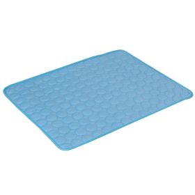 Dog Cooling Mat Summer Pets Cold Bed Extra Large For Small Big Dogs Pet Accessories Cat Durable Blanket Sofa Cat Ice Pad Blanket Pet Products (Option: Blue Edging-M60*50cm)