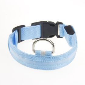 LED Luminous Pet Dog Collar Night (Option: Blue Light-XL)